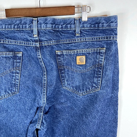 Mens Carhartt Bootcut Jeans Medium Wash Size 44 x 30 - Picture 4 of 5